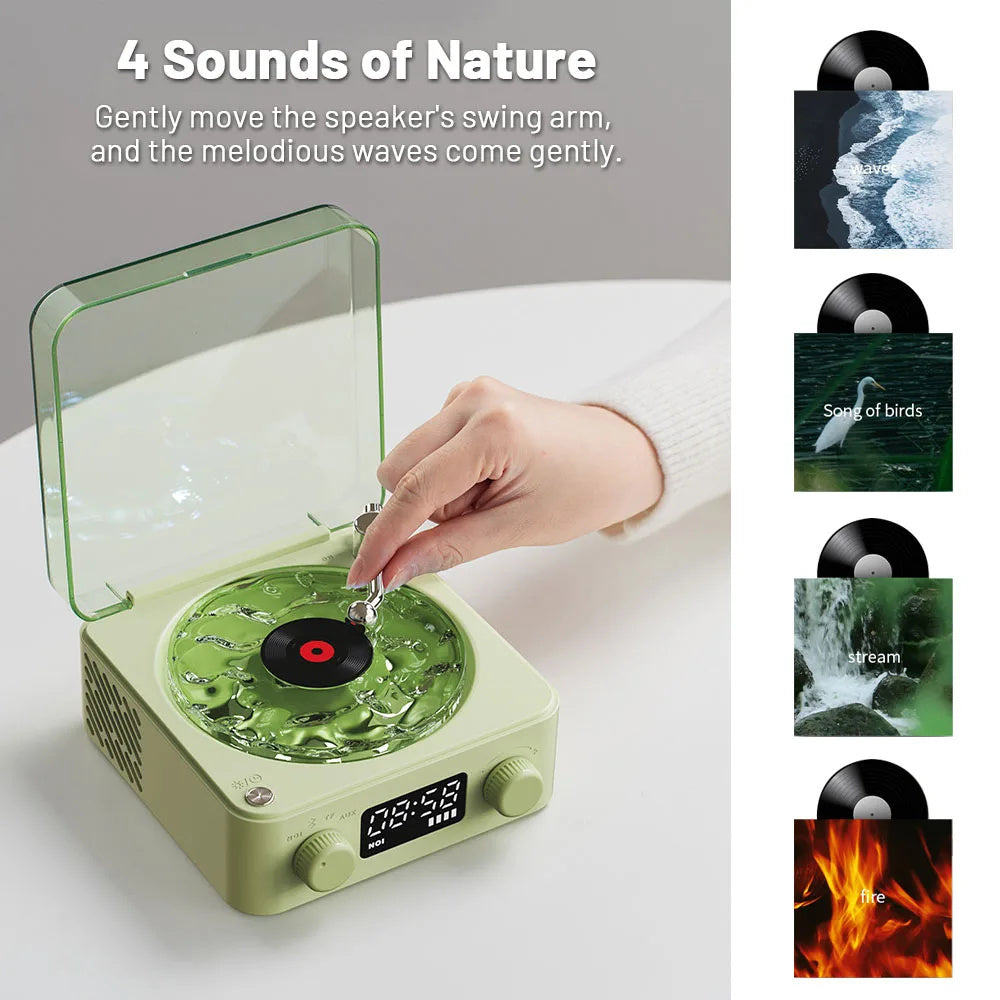 Retro Turntable Speaker Wireless Bluetooth Stereo Sound Gadgets DealSniper.net