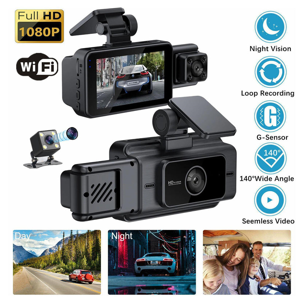 S15 Three-record Driving Recorder HD Night Vision Electronics DealSniper.net