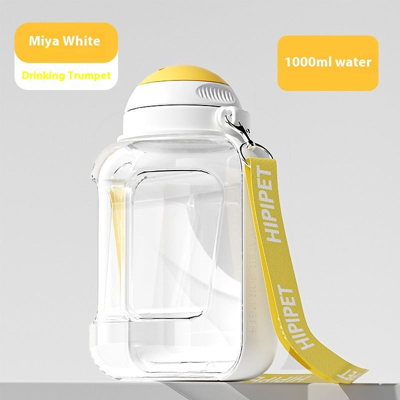 2 In 1 Dog Large Capacity Pets Out Drinking Dispenser Pets DealSniper.net White 1000ml
