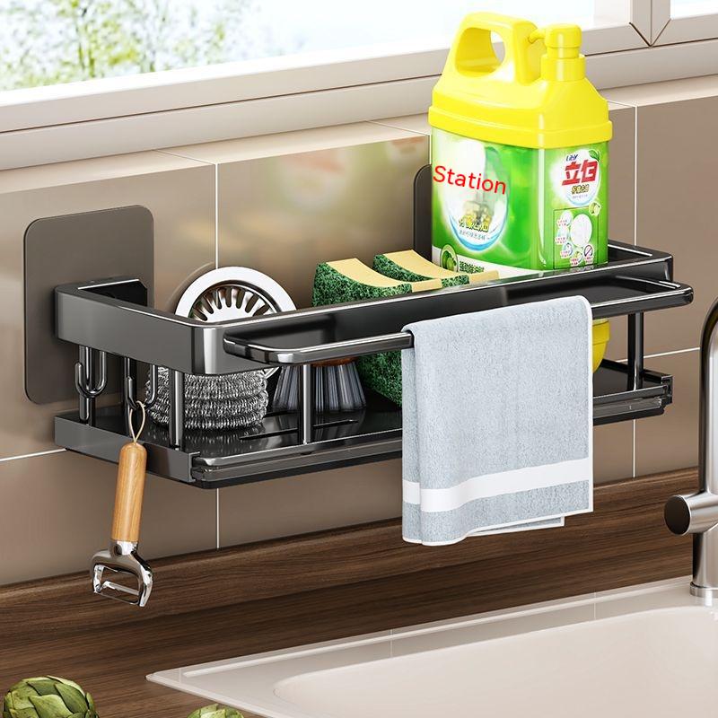 Kitchen Rag Dishcloth Sponge Water Edge Storage Drain Rack Kitchen dealsniper-net