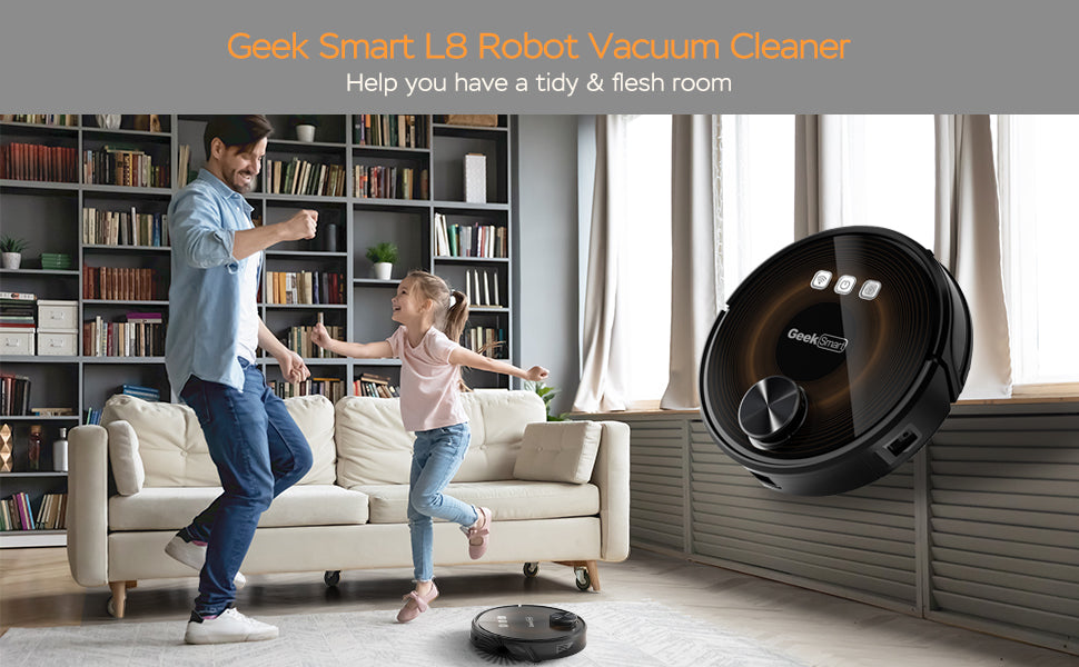 Geek Smart L8 Robot Vacuum Cleaner And Mop, LDS Navigation, Home dealsniper-net