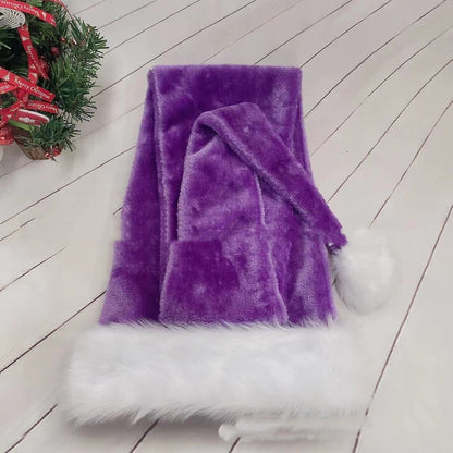 Extra Long Christmas Santa Hat Plush Christmas Decorations Holidays DealSniper.net Purple 30x150cm