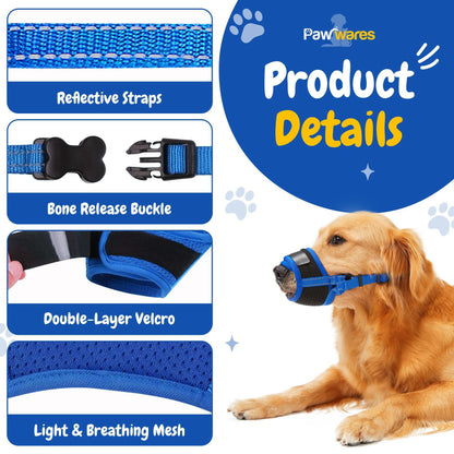 New Cotton Dog Muzzle, Anti-Bite And Anti-Accidental Eating Pets DealSniper.net