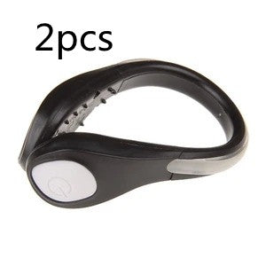 Flashing shoe clips outdoor warning lights