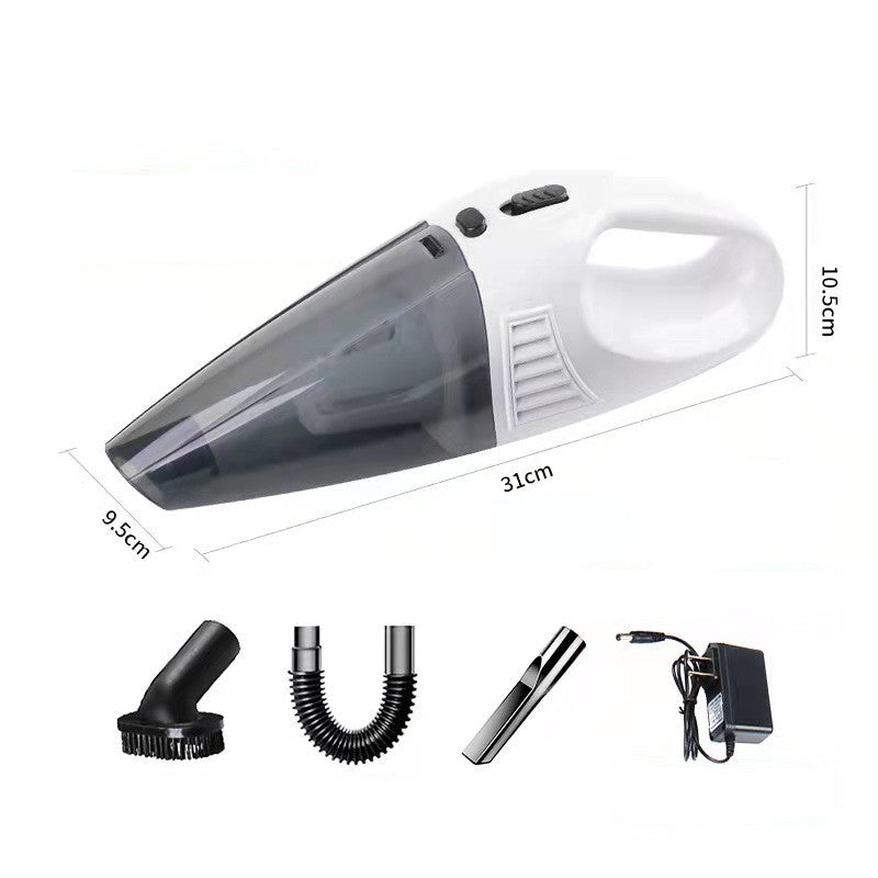 Handheld Portable High Power Wireless Car Vacuum Cleaner Electronic DealSniper.net White Chargable EU