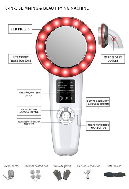 6-in-1 Ultrasonic Slimming Instrument Beauty dealsniper-net