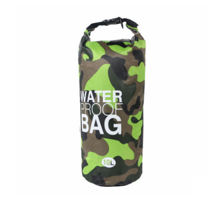 Camouflage waterproof bucket bag beach bag waterproof bucket Outdoor DealSniper.net Green 10L