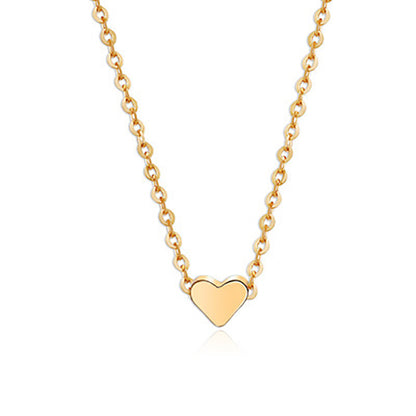 Simple Fashion Gold Color Double-sided Love Pendant Jewelry dealsniper-net