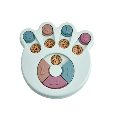 Dog Puzzle Toys Increase IQ Interactive Slow Dispensing Feeding Pets Gym From House Blue Footprint