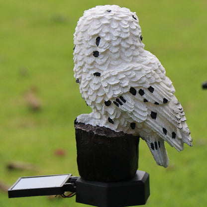 Solar Power LED Owl Parrot Lawn Light Outdoor Lamp