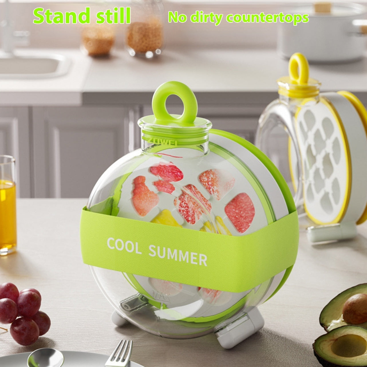Summer Ice Cube Tray 2 In1 Ice Tray And Water Bottle Kitchen Gym From House