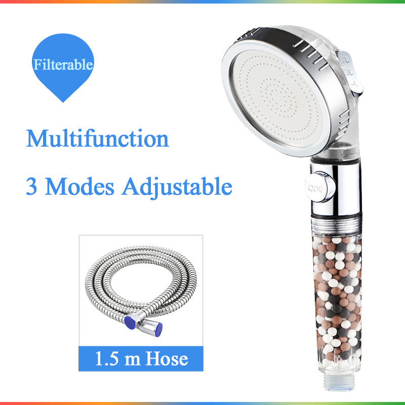 Household Negative Ion Pressurized Shower Head Kitchen dealsniper-net Head and 1.5m tube