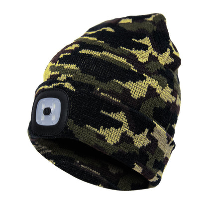 Bluetooth LED Hat Wireless Smart Headset Headphone Gadgets dealsniper-net Camouflage Army Green