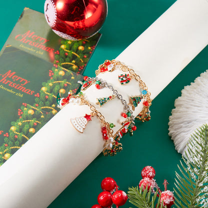 Personalized Christmas Bracelet Christmas Tree Santa Claus Jewelry Gym From House