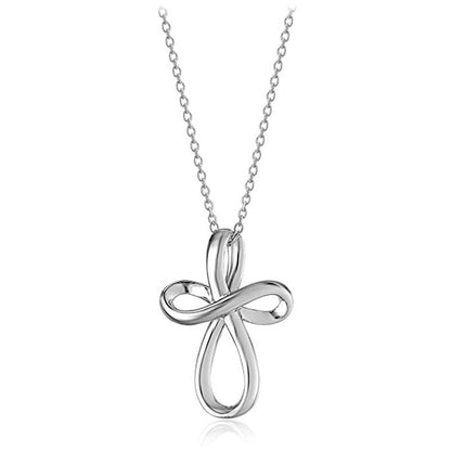 Simple Cross Hanging Clavicle Chain Necklace Jewelry dealsniper-net XL318 White Gold