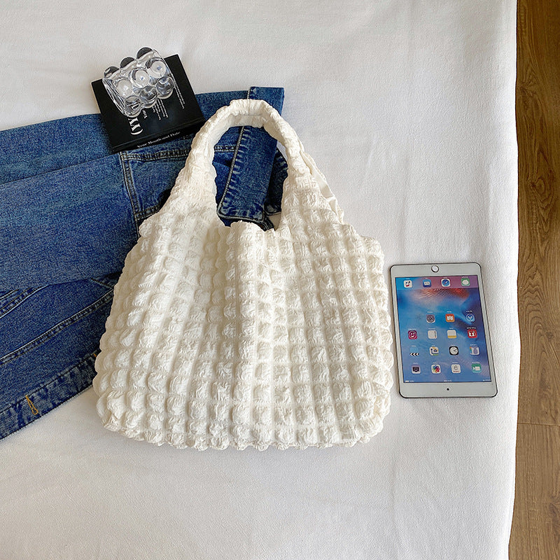 Cute Pleated Puff Shouder Bag Women Large-capacity Cloud Armpit Bag Winter Fashion Handbags Girls Women DealSniper.net