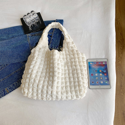 Cute Pleated Puff Shouder Bag Women Large-capacity Cloud Armpit Bag Winter Fashion Handbags Girls Women DealSniper.net