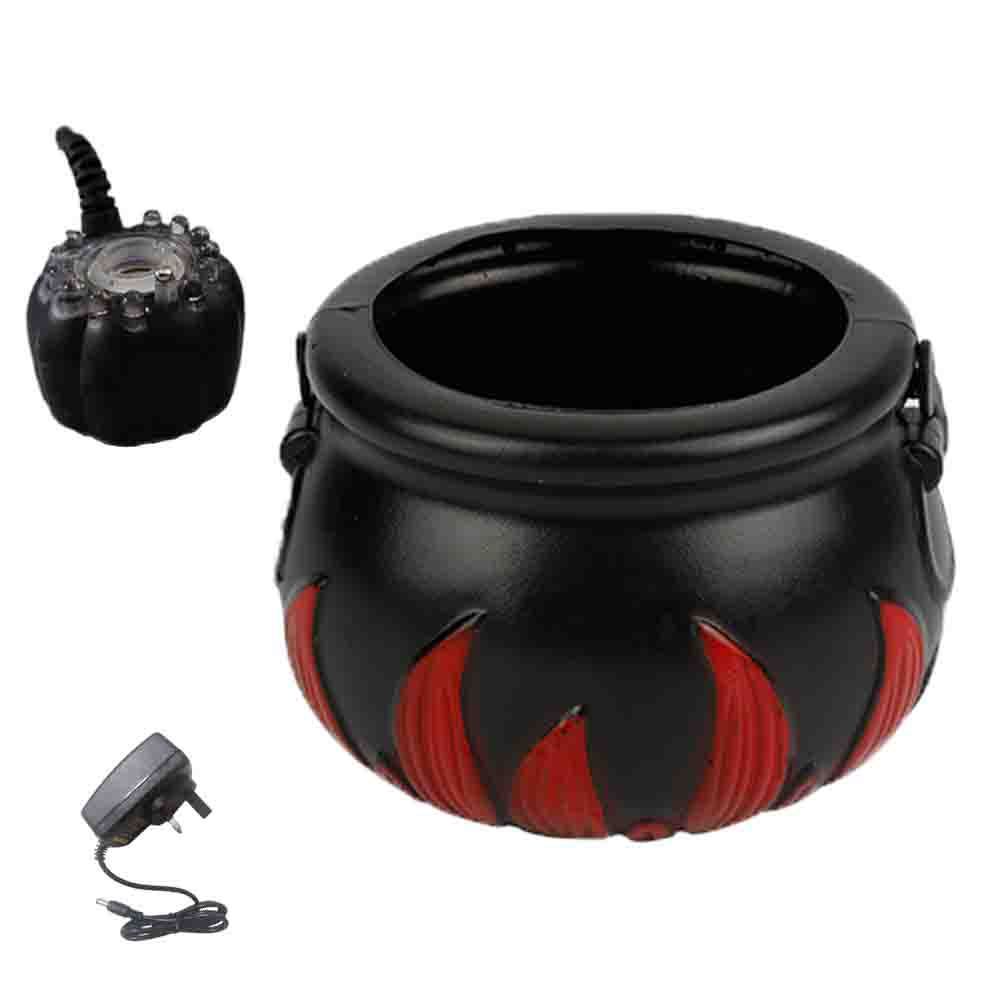 Halloween Pumpkin Smoke Witch Bucket Color Changing Lights Jewelry dealsniper-net Red UK