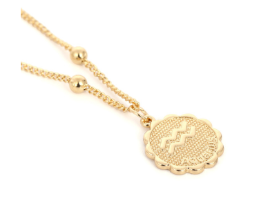 Constellation necklace Jewelry dealsniper-net Gold Aquarius