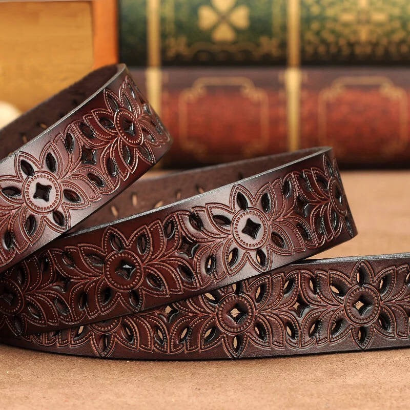 New Belt Hollow Pattern Belt Ladies Trend Waistband Women Gym From House