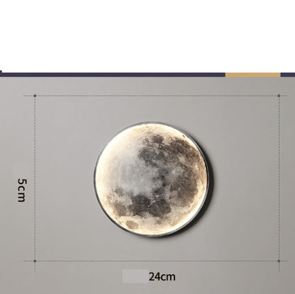 Moon LED Wall Light For Bedroom Kid's Room Foyer Home Decor dealsniper-net Promise remote control 24x24x5cm