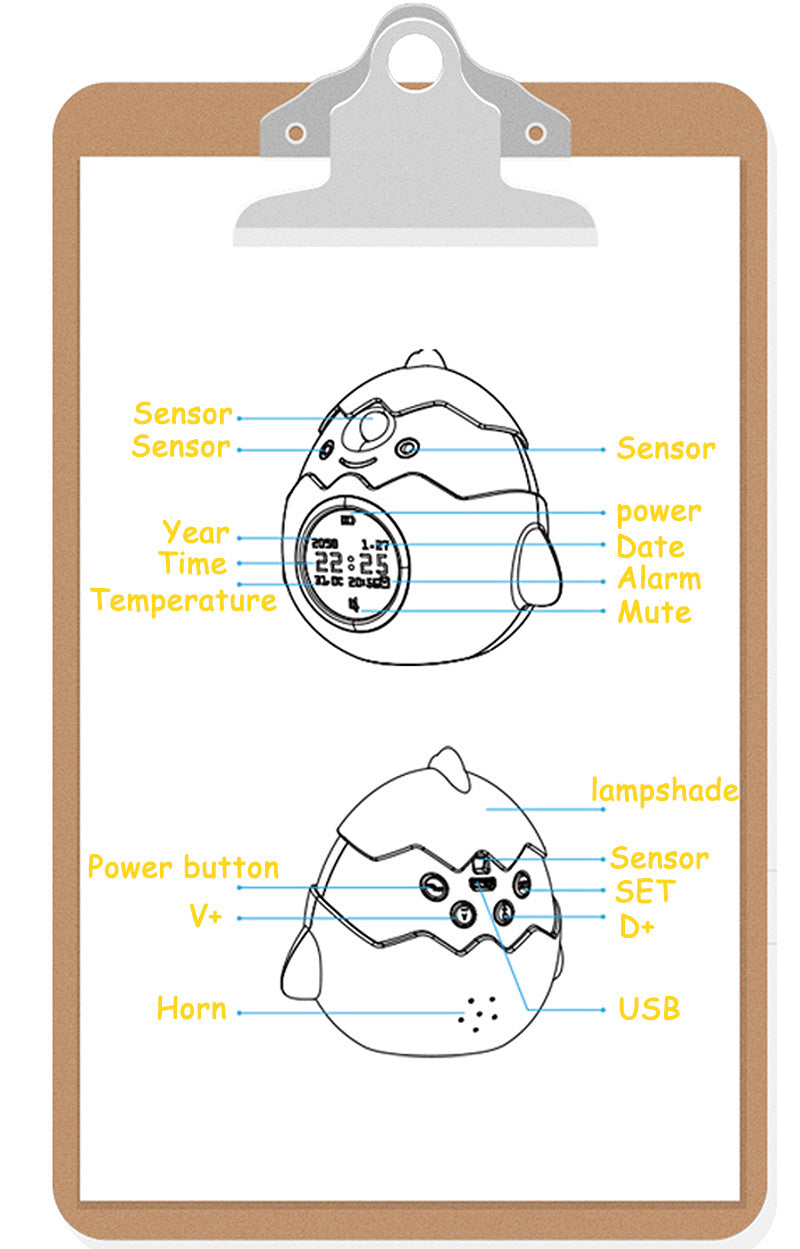 Smart Alarm Clock Infrared Sensing Anti-myopia Multi-function House DealSniper.net
