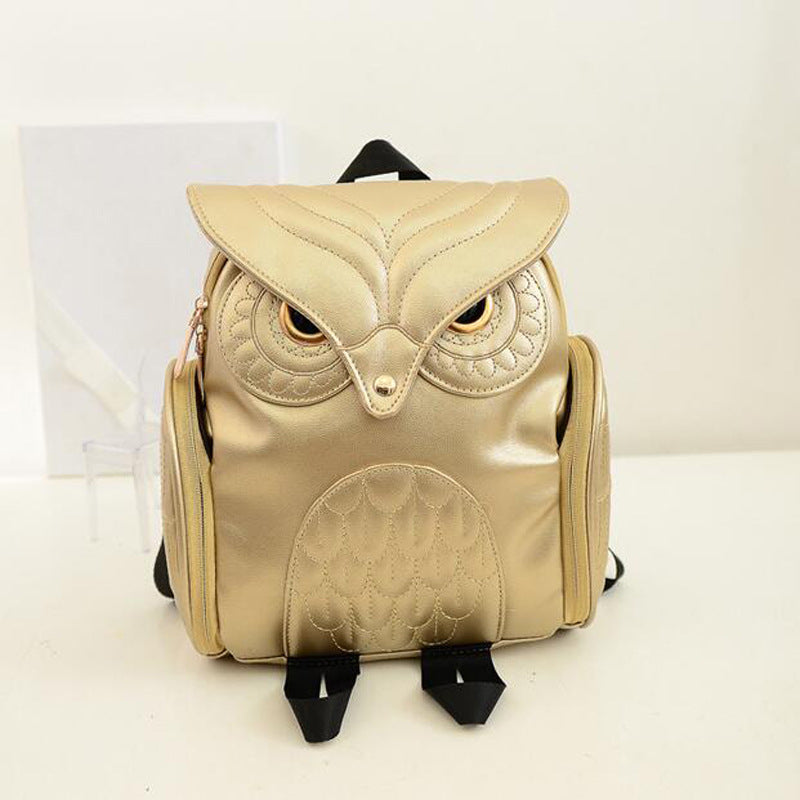 Japanese and Korean trends, women's Owl backpack, leisure travel bag, fashion personality cartoon Backpack Women dealsniper-net