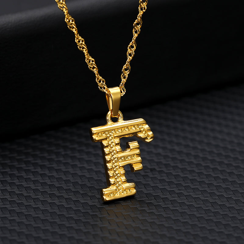 26 letters gold-plated pendant necklace Jewelry dealsniper-net F