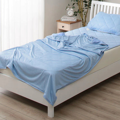 Cooling Blanket Cooling Fiber Absorb Heat Washable Cover House DealSniper.net Blue 140x190cm