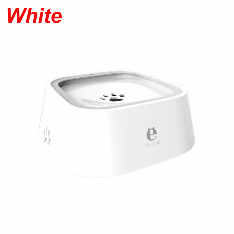 Portable Dog Bowl Pet Floating Bowl Splash-proof Pets Gym From House White