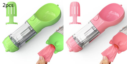 Pet Water Bottle Feeder Bowl Garbage Bag Storage Pets Gym From House Green 2pcs pink 300ml