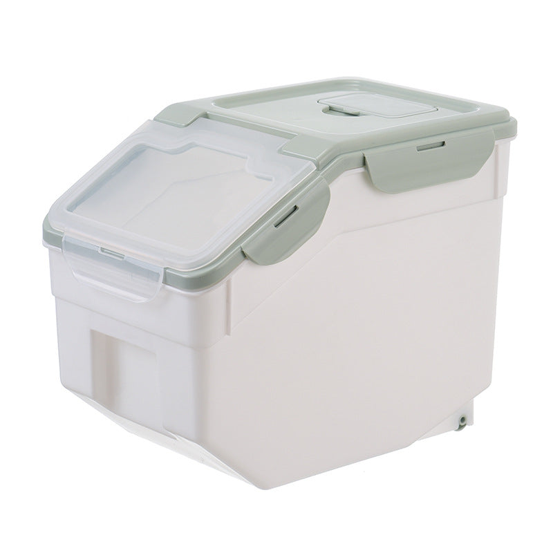 Large Capacity Moistureproof Bucket Container Food Bucket Kitchen Gym From House Green 10KG