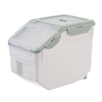 Large Capacity Moistureproof Bucket Container Food Bucket Kitchen Gym From House Green 10KG