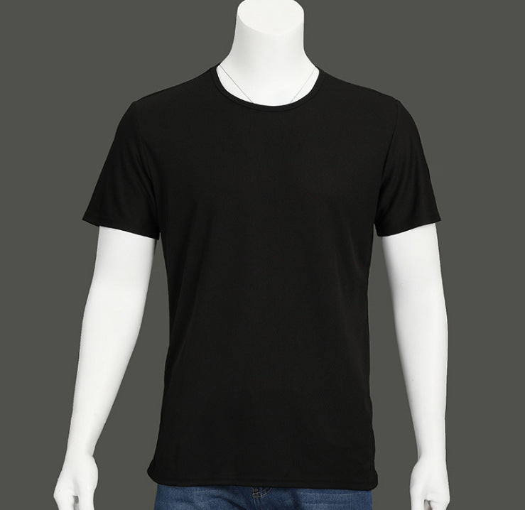 Quick-drying Waterproof Anti-fouling T-shirt Couple Half Sleeve Bottoming Shirt Men dealsniper-net Black S