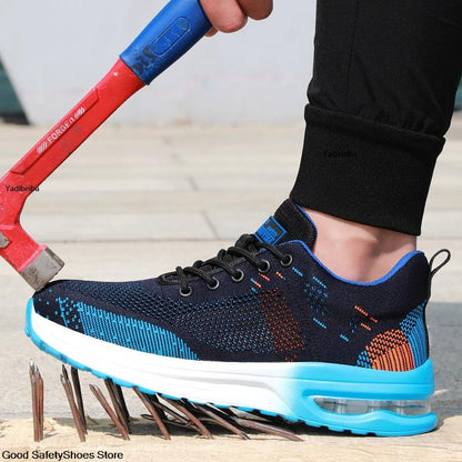 Breathable Lightweight Anti-smashing Safety Shoes Men DealSniper.net