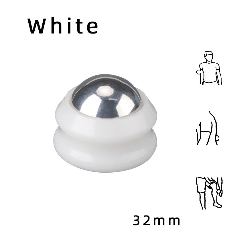Stainless Steel Ice Applied Cold And Hot Ball Massager Health dealsniper-net 32mm ball white base
