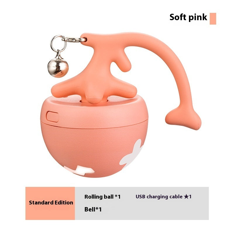 Smart Interactive Cat Toy Ball USB Moving Rolling Ball Pets Gym From House Pink