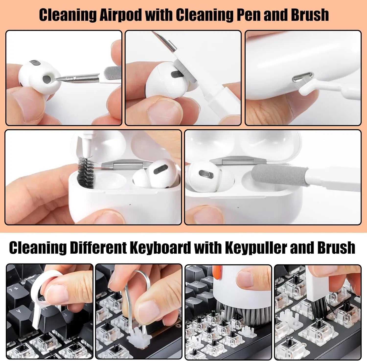 20 In 1 Laptop Phone Screen Cleaner Kit, Computer Keyboard Cleaning Brush Electronics dealsniper-net