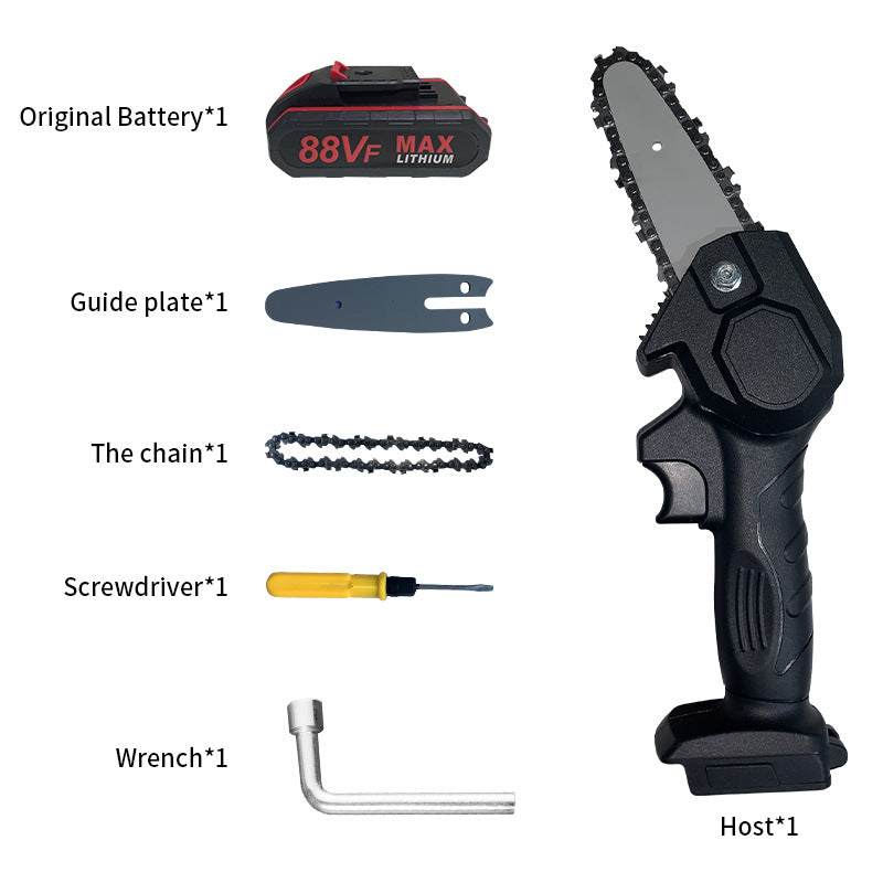 Household Lithium Battery Electric Saw Zola, Rechargeable Saw For Sawing Small Trees Tools dealsniper-net Black 1Battery EU plug