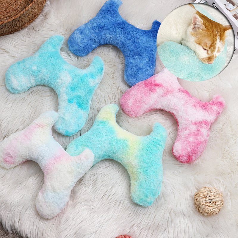 Pet Pillow Super Soft Tie-dyed Plush Cat Supplies Pets dealsniper-net