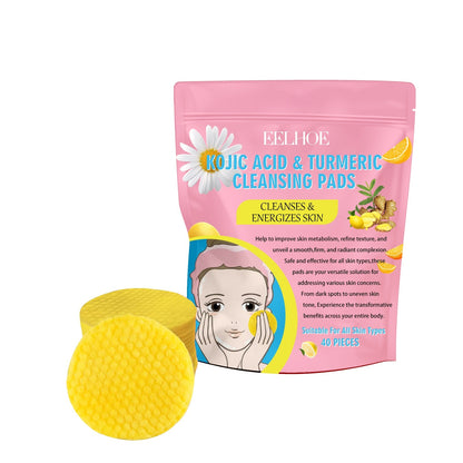 Kojic Acid Turmeric Cleansing Pads Beauty Hot-sale Beauty dealsniper-net Cleansing pad 1PCS