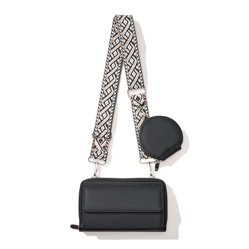 One-shoulder Crossbody Mobile Phone Bag Multi-functional Women Gym From House Black Bag