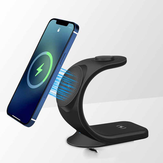 Vertical Three-in-one Magnetic Wireless Charger Gadgets Gym From House