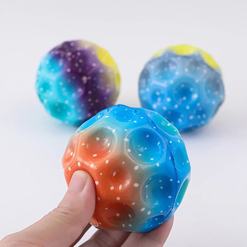 Colorful Hole Ball Soft Bouncy Ball Anti-fall Moon Shape Kids dealsniper-net