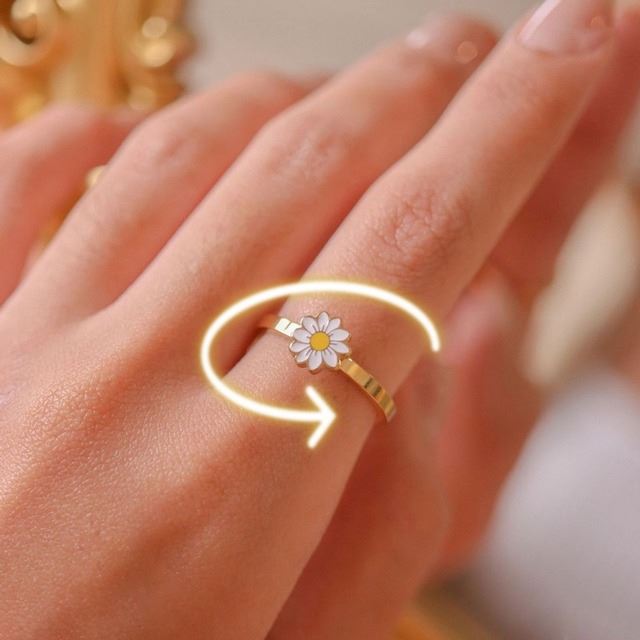 Finger Spinner Rings Fidget Anxiety Ring For Women Relieving Deals DealSniper.net G
