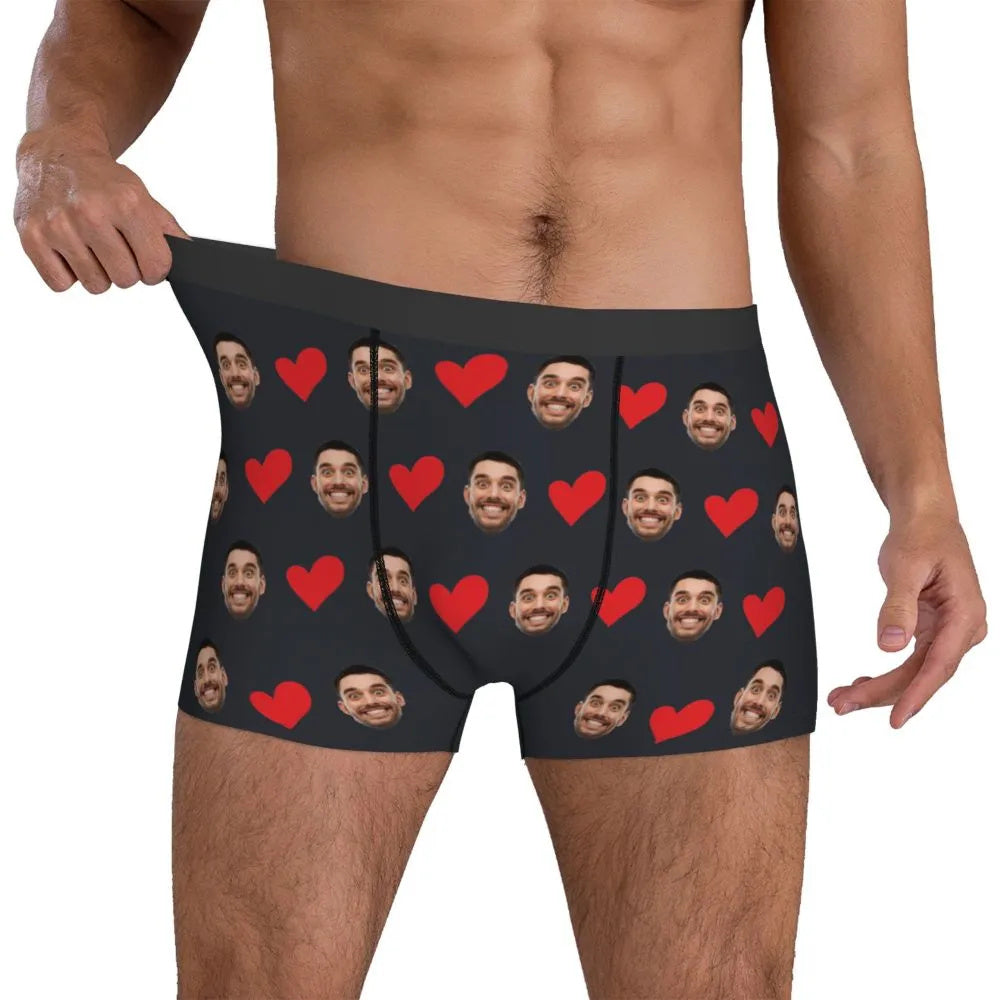 Personalized Face Photo Underwear Boxer Briefs Men Men DealSniper.net