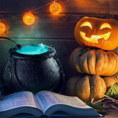 Halloween Pumpkin Smoke Witch Bucket Color Changing Lights Jewelry dealsniper-net