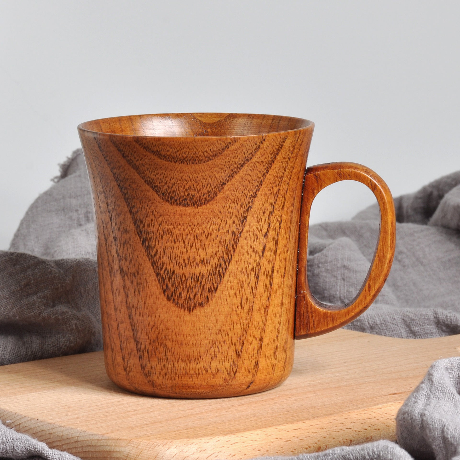 Simple Literary Retro Japanese Style Mug Home dealsniper-net Deep wood grain