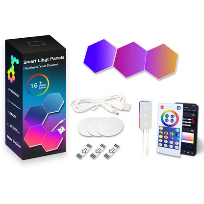 Honeycomb Intelligent Voice-controlled Quantum Light House DealSniper.net 3pack Bluetooth quantum lamp