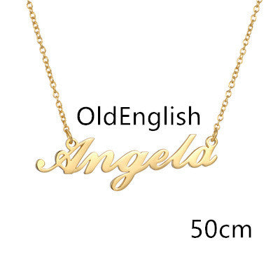 Necklace Alloy Pendant Font Fascinating Pendant Custom